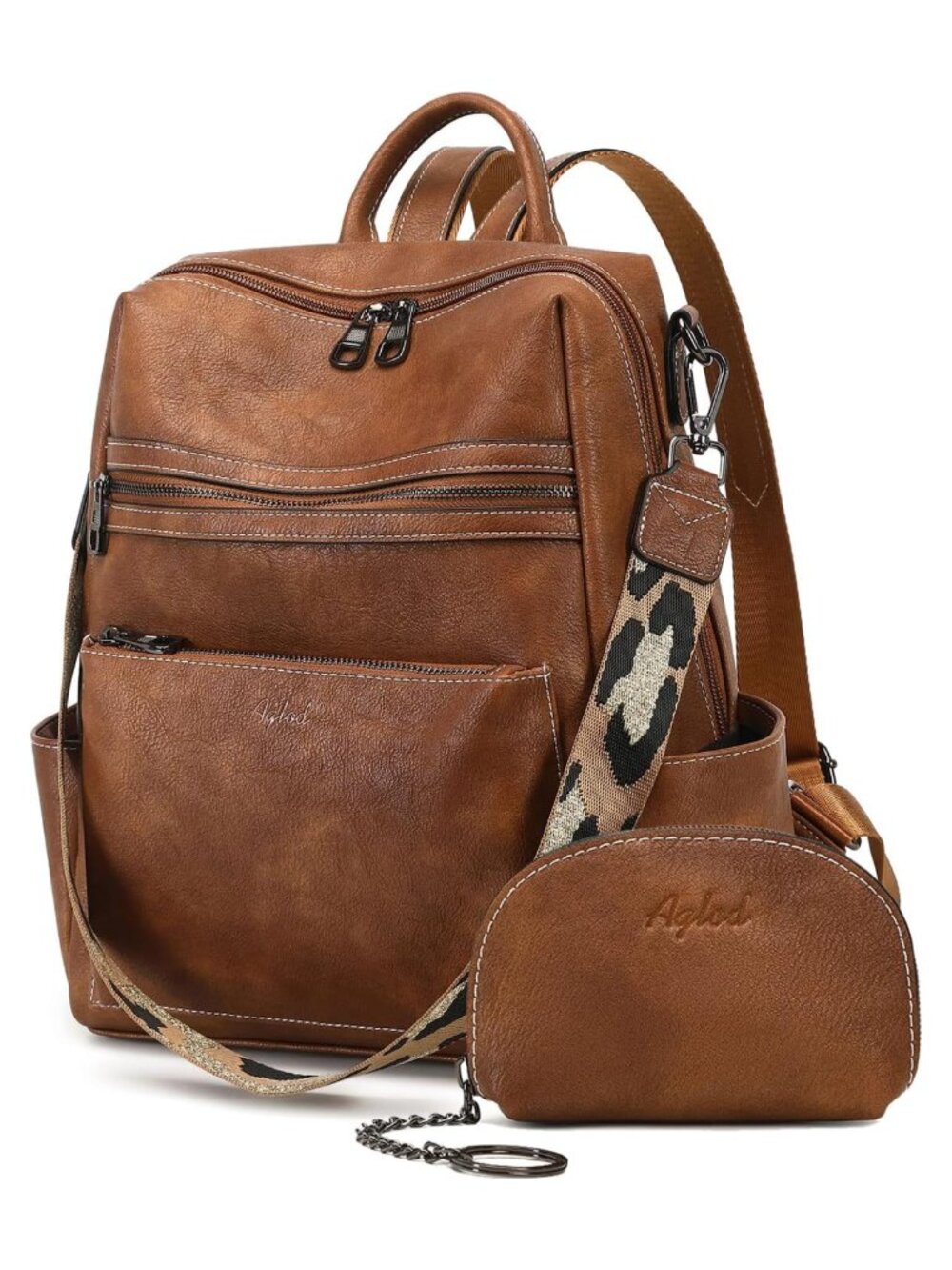 Women's Faux Leather Anti-Theft Backpack Purse Work Travel Handbag